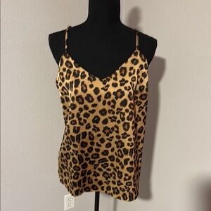 Gibson Latimer Tan and Black Fitted Camisole Top